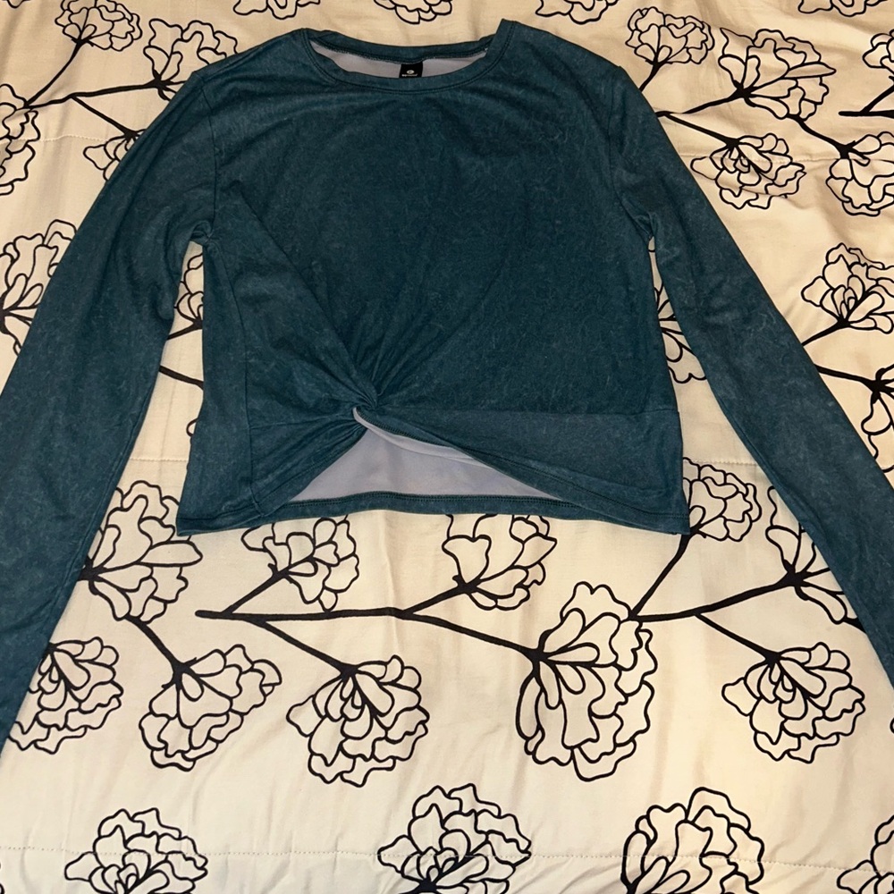 90 Degree By Reflex Blue Long Sleeve Tee